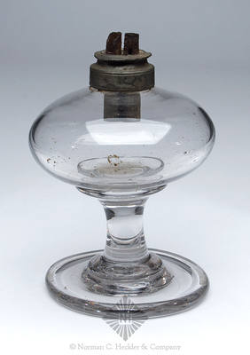 Freeblown Oil Lamp, Similar in form and construction to B/K #2250