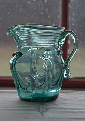 Freeblown Lily Pad Creamer, Similar in form and construction to McK plate 65, #7