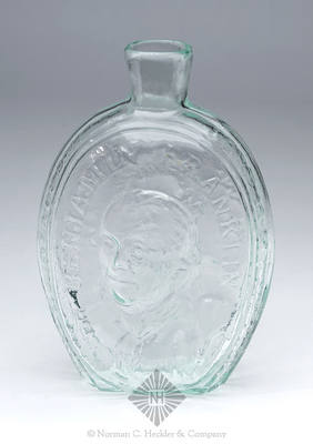 "Benjamin Franklin" And Bust - "T. W. Dyott, M.D." And Bust Portrait Flask, GI-94