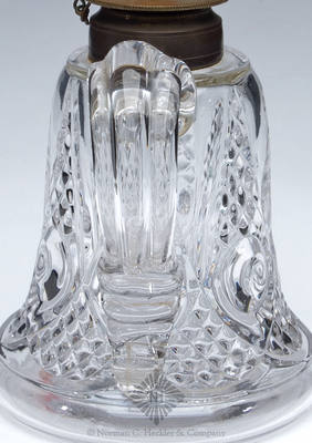 Pressed Glass Hand Lamp, Similar in form and construction to B/K #2143