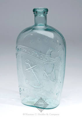 Eagle - Anchor And "New London / Glass Works" Historical Flask, GII-66