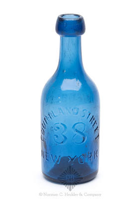 "Tweddle's / Celebrated / Soda Or Mineral / Waters" - "38 / Courtland Street / New York" Soda Water Bottle, Similar to H #1127