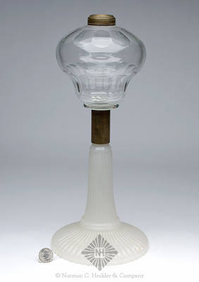 Pressed Glass Oil Lamp, Similar in form to B/K #2262