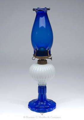 Pressed Glass Oil Lamp, Chimney similar to B/K #2336c