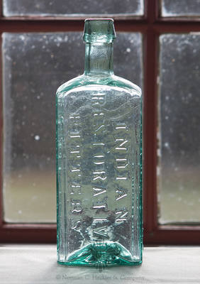 "Dr Geo Pierce's / Indian / Restorative / Bitters / Lowell Mass" Bitters Bottle, R/H #P-96