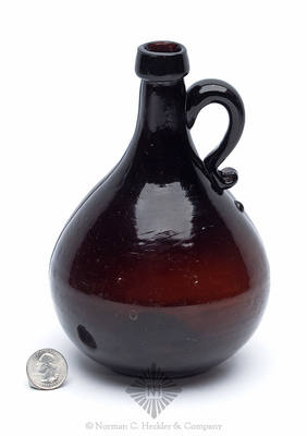 Globular Handled Whiskey Jug, Similar in form and construction to MW pg. 195, bottom left