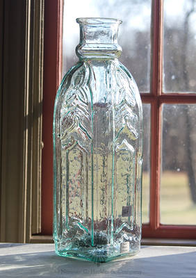 Cathedral Pickle Bottle, Similar in form and construction to Z pg. 455, upper left