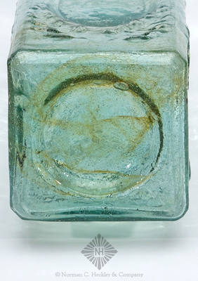 Cathedral Pickle Bottle, Similar in form and construction to Z pg. 457, bottom right