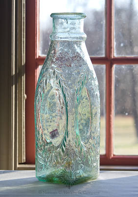 Cathedral Pickle Bottle, Similar in form and construction to Z pg. 457, bottom right