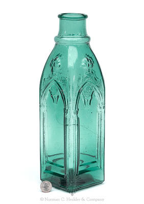 Cathedral Pickle Bottle, Similar in form and construction to Z pg. 456, top right