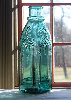 Cathedral Pickle Bottle, Similar in form and construction to Z pg. 456, top right