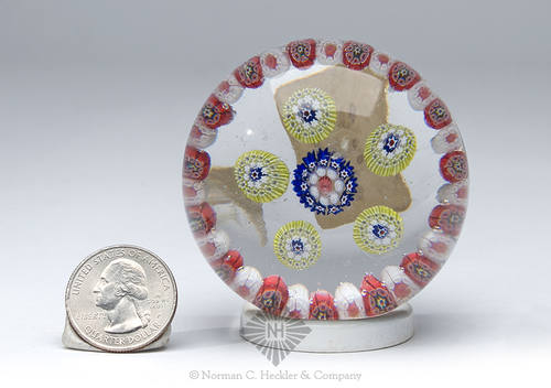 Antique Saint-Louis Spaced Millefiori Paperweight