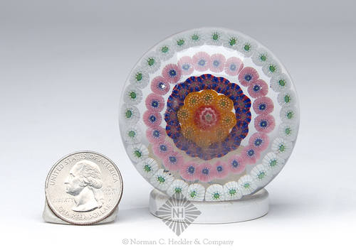 Antique Baccarat Open Concentric Millefiori Paperweight