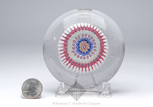 Old English Concentric Millefiori Paperweight