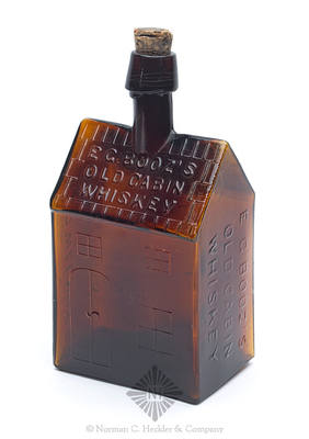 "E.G. Booz's / Old Cabin / Whiskey" Figural Bottle, GVII-3