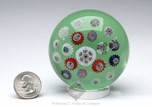 "Old English" Spaced Millefiori Paperweight