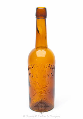 "Milton J. Hardy, / Pure / Old Rye / Trade Mark / (Eagle) / Milton J. Hardy & Co / Manufacturers / Louisville, KY." Whiskey Bottle, JT #34