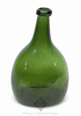 Freeblown Chestnut Bottle, Similar in form and construction to McK plate 224, #7