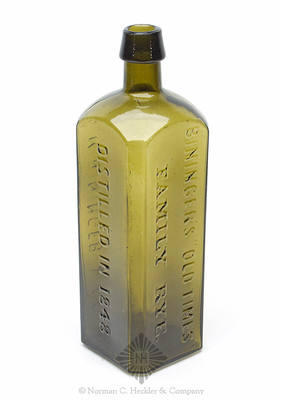 "Bininger's 'Old Times' / Family Rye. / Distilled In 1848 / A.M. Bininger & Co. / No. 19 Broad St, N.Y." Whiskey Bottle, H #159