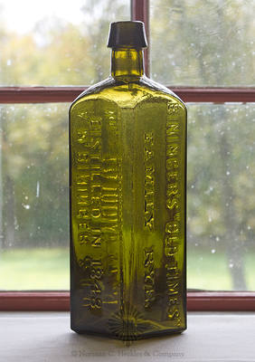 "Bininger's 'Old Times' / Family Rye. / Distilled In 1848 / A.M. Bininger & Co. / No. 19 Broad St, N.Y." Whiskey Bottle, H #159