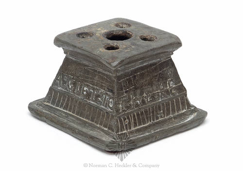 "A: Gift:To / The: Rev / Mr:Marsh / By / S: Catlin / 1743" Lead Inkwell