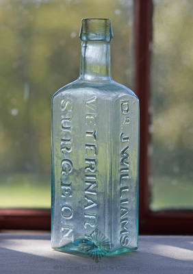 "Dr. J. Williams / Veterinary / Surgeon / No. 131 Chrystie St NY" Veterinary Medicine Bottle, Similar to PME pg. 373