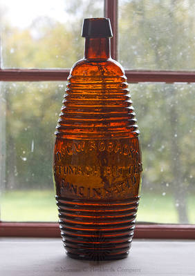 "Dr. C.W. Robacks / Stomach Bitters / Cincinnati. O" Figural Bitters Bottle, R/H #R-73