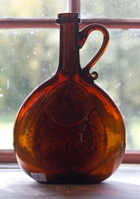 "Chesnut Grove / Whiskey / C.W." Handled Whiskey Jug, Similar to H #1715