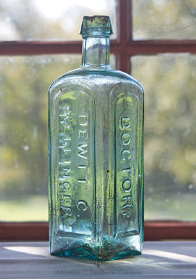 "Doctor. / Dewtt C. / Kellinger / New. York." Medicine Bottle, AAM pg. 280