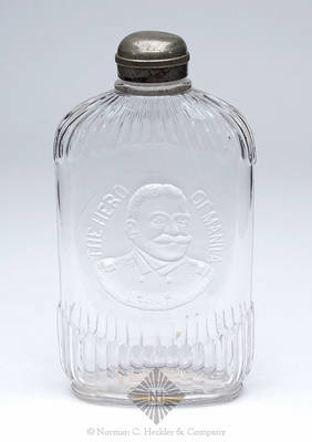 "Our Hero / (Bust Of Admiral Dewey) / Of Manila" Commemorative Pictorial Flask