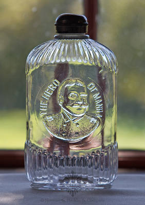 "Our Hero / (Bust Of Admiral Dewey) / Of Manila" Commemorative Pictorial Flask