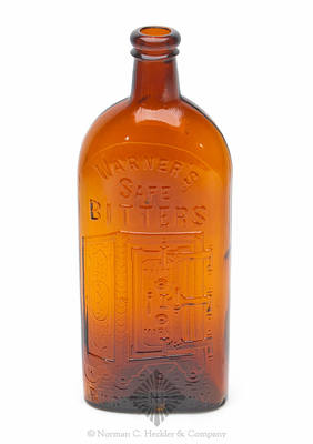 "Warner's / Safe / Bitters / (Safe) / Rochester. N.Y." Bitters Bottle, R/H #W-34