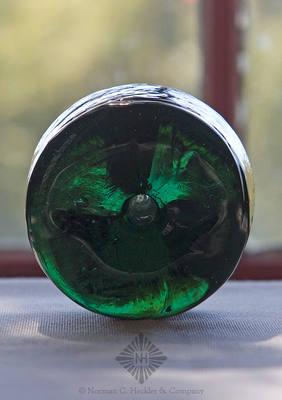 Solid Glass Paperweight Inkwell Or Pen Holder