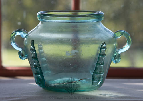 Freeblown Sugar Bowl, Similar in form and construction to McK plate 70, #1