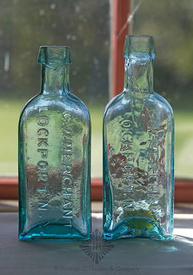 Two "G.W. Merchant / Lockport. N.Y." Medicine Bottles, AAM pg. 350