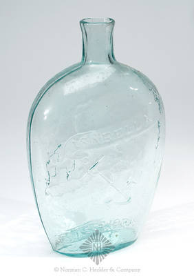 Anchor And "Isabella / Glass Works" - Glasshouse Historical Flask, GXIII-55