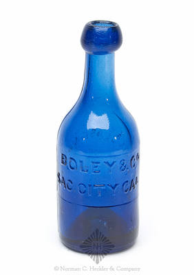 "Boley & Co / Sac City Cal" - "Union Glass Works / Philad.a" Soda Water Bottle