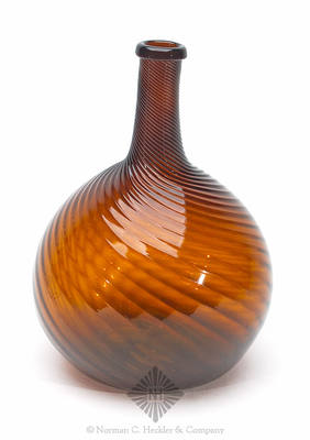 Pattern Molded Globular Bottle, Similar in form and construction to MW color plate V, #1