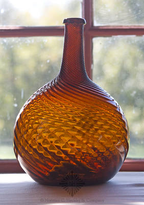 Pattern Molded Globular Bottle, Similar in form and construction to MW color plate V, #1