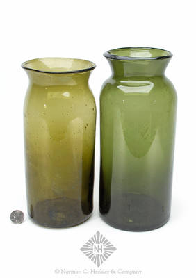 Two Freeblown Wide Mouth Storage Jars, Similar in form and construction to AG plate 291, #2