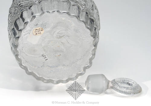 "Gin" Embossed Blown Three Mold DecanterGIII-2 Type 2