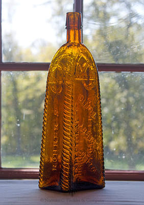 "Rohrer's Expectoral / Wild / Cherry / Tonic / Lancaster Pa" Figural Medicine Bottle, AAM pg. 448