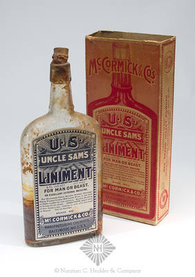 "McCormick & Co. / Bee Brand / (Bee) / M'F'G. Chemists / Baltimore, MD." Labeled Veterinary Medicine Bottle