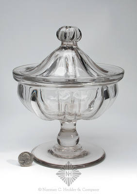 Pattern Molded Covered Sweetmeat Bowl, Similar in form and construction to PG plate 170