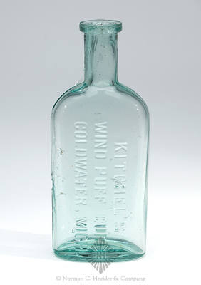 "Kitchel's / Wind Puff Cure / Coldwater, Mich." Veterinary Medicine Bottle, AAM pg. 296