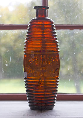 "Old Sachem / Bitters / And / Wigwam Tonic" Figural Bitters Bottle, R/H #O-46