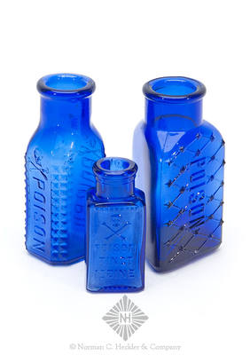 Lot Of Three Poison Bottles, Possibly K #KR-6, #KR-3 and #KT-4