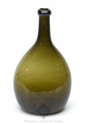 Freeblown Chestnut Bottle, Similar in form and construction to McK plate 225, #8