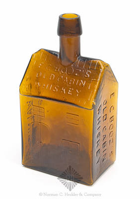 "E.G. Booz's / Old Cabin / Whiskey" Figural Bottle, GVII-4