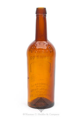 "J.H. Cutter / Old / Bourbon / (Barrel) / Trade / Mark / C.P. Moorman / Manufacturer / Louisville. K.Y." - "Cutter / Whisky" Bottle, JT #37